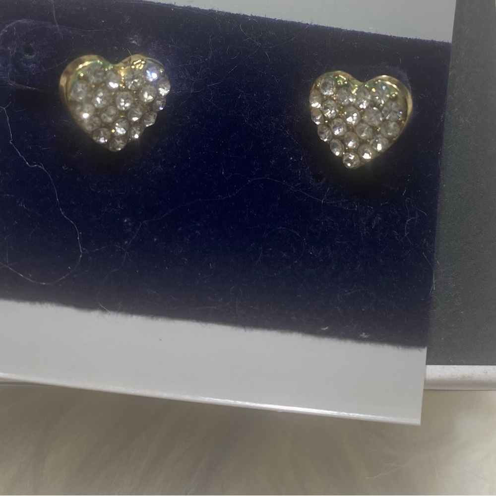Fashion heart bling earrings